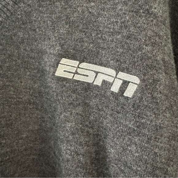 Nike Golf ESPN Logo Merino Wool V-Neck Gray Sweater size XXL - Picture 2 of 8